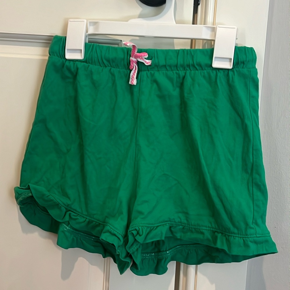 Green ruffle J Crew shorts